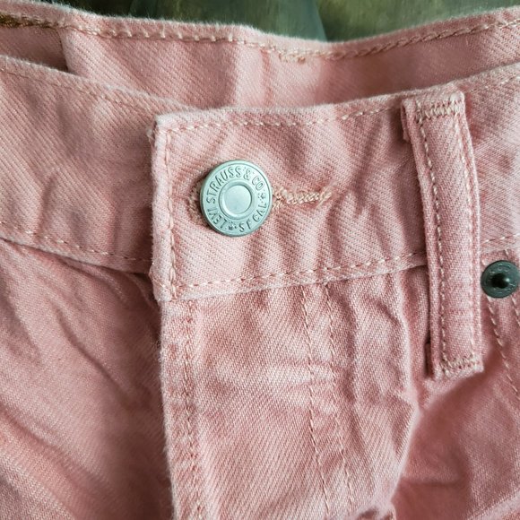 Levi’s 501 Pink Denim Mid Rise Shorts - Picture 2 of 13